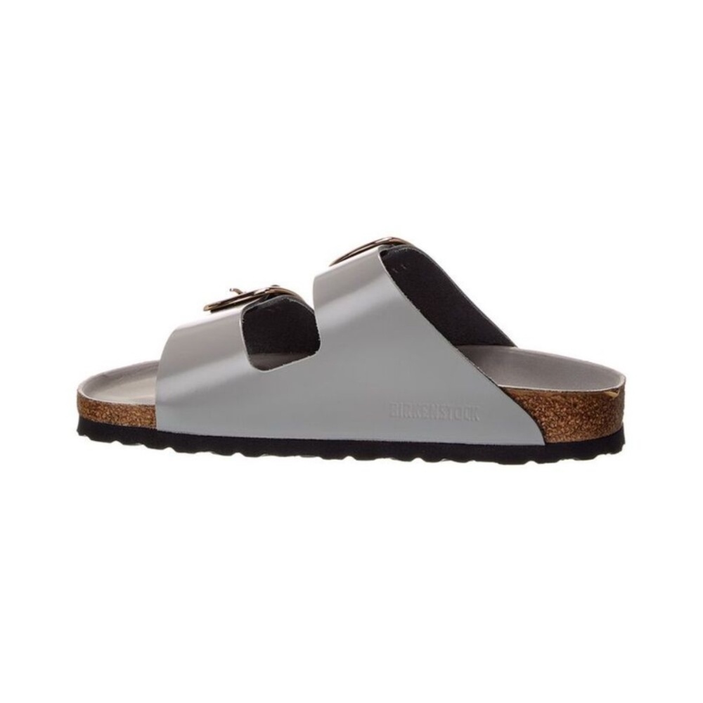 Birkenstock Arizona Big Buckle Narrow Leather Sandal Grey - Picture 2 of 9